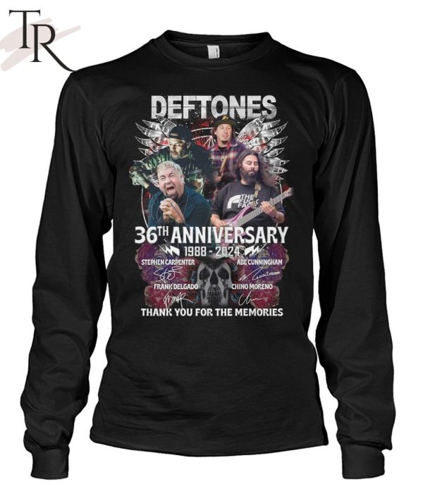 Deftones 36th Anniversary 1988 – 2024 Thank You For The Memories T-Shirt