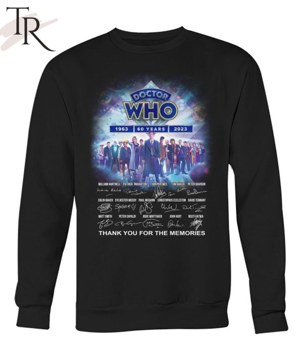 Doctor Who 60 Years 1963 – 2023 Signature Thank You For The Memories T-Shirt