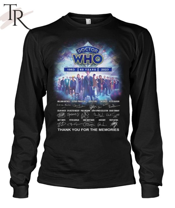 Doctor Who 60 Years 1963 – 2023 Signature Thank You For The Memories T-Shirt