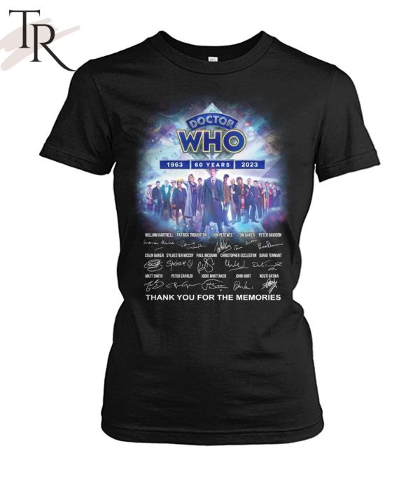 Doctor Who 60 Years 1963 – 2023 Signature Thank You For The Memories T-Shirt