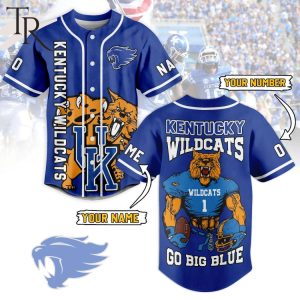 Personalized Kentucky Wildcats Go Big Blue Baseball Jersey