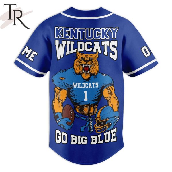 Personalized Kentucky Wildcats Go Big Blue Baseball Jersey