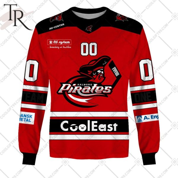 Personalized Metal Ligaen Aalborg Pirates Home Jersey 2324 Style Hoodie