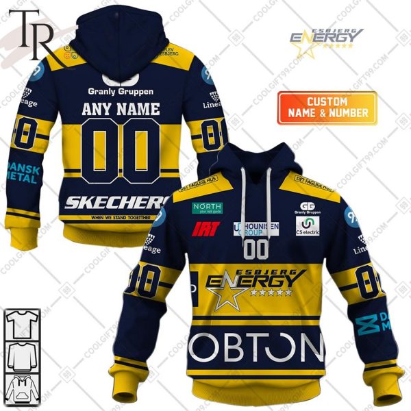 Personalized Metal Ligaen Esbjerg Energy Home Jersey 2324 Style Hoodie