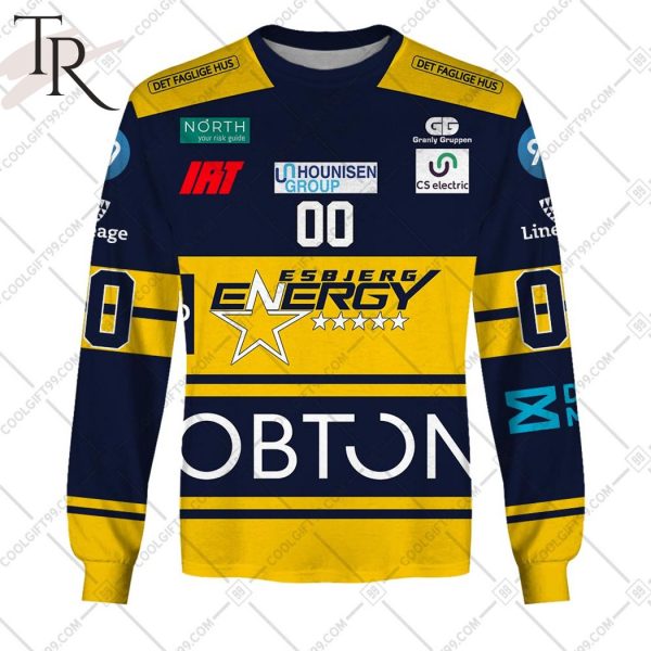 Personalized Metal Ligaen Esbjerg Energy Home Jersey 2324 Style Hoodie