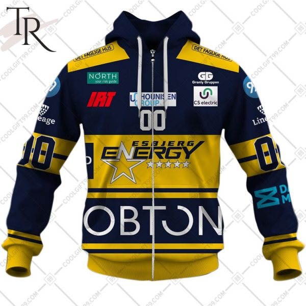 Personalized Metal Ligaen Esbjerg Energy Home Jersey 2324 Style Hoodie