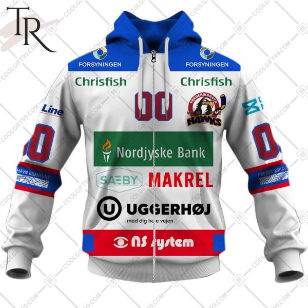 Personalized Metal Ligaen Frederikshavn White Hawks Home Jersey 2324 Style Hoodie