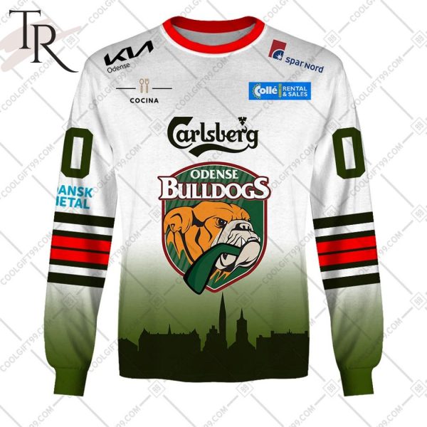 Personalized Metal Ligaen Odense Bulldogs Home Jersey 2324 Style Hoodie