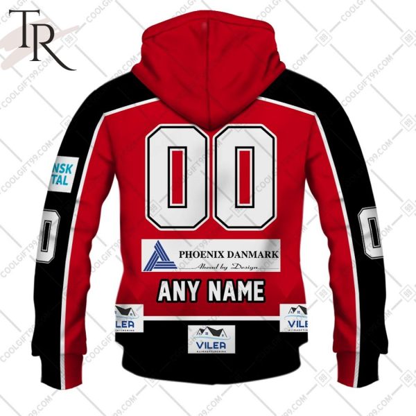 Personalized Metal Ligaen Rodovre Mighty Bulls Home Jersey 2324 Style Hoodie