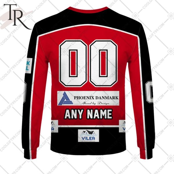 Personalized Metal Ligaen Rodovre Mighty Bulls Home Jersey 2324 Style Hoodie