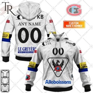 Personalized NL Hockey Fribourg Gotteron Away Jersey Style Hoodie
