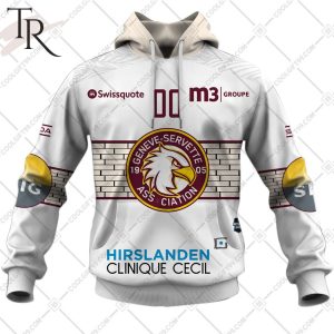 Personalized NL Hockey Geneve Servette HC Away Jersey Style Hoodie