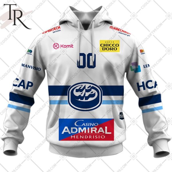 Personalized NL Hockey HC Ambri Piotta Away Jersey Style Hoodie