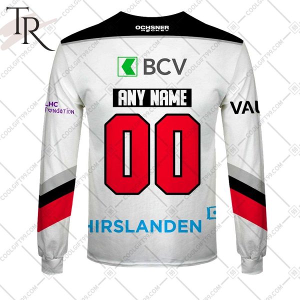 Personalized NL Hockey Lausanne HC Away Jersey Style Hoodie