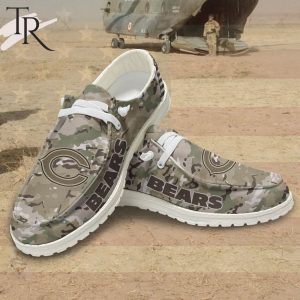 NFL Chicago Bears Military Camouflage Design Hey Dude Shoes Football