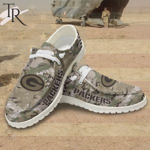 NFL Green Bay Packers Military Camouflage Design Hey Dude Shoes Football