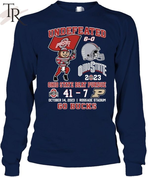 Undefeated Ohio State Beat Purdue 41 – 7 October 14, 2023 Rossade Stadium Go Bucks T-Shirt