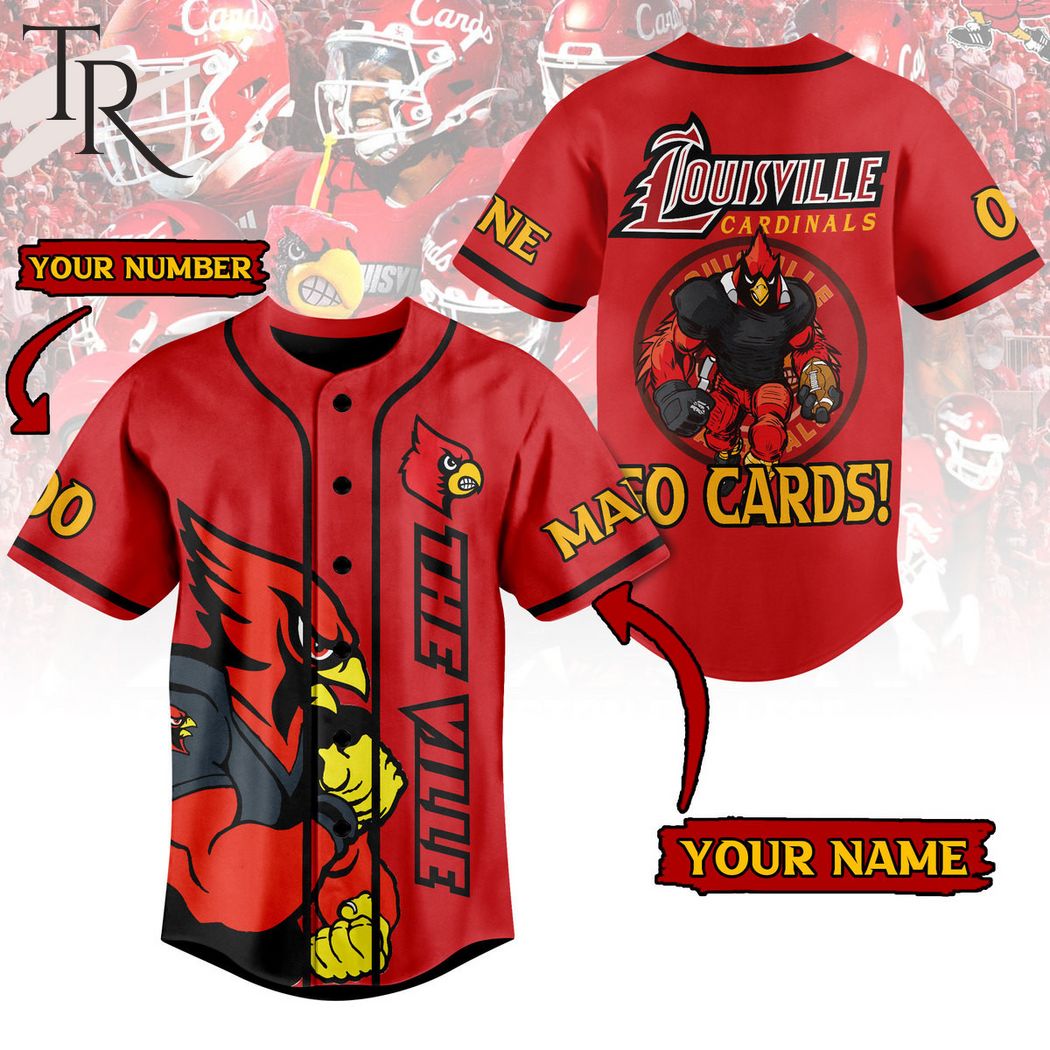 Personalize The Ville Louisville Cardinals Go Cards Baseball Jersey -  Torunstyle