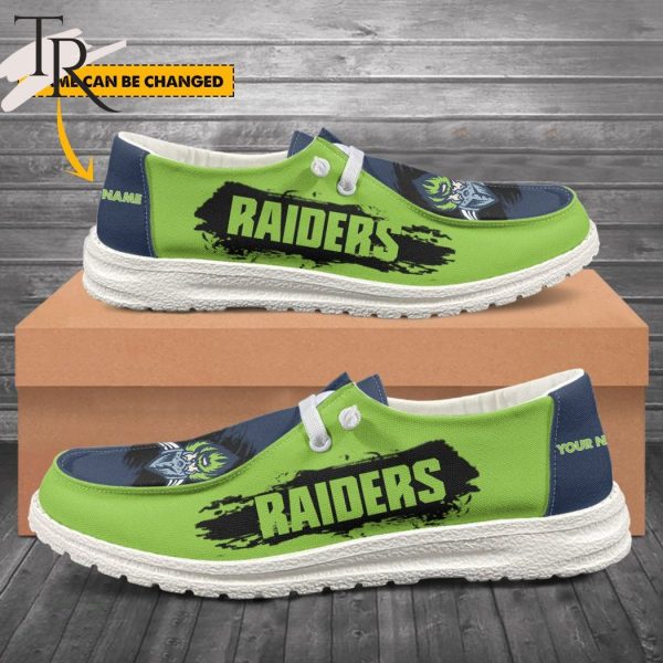 NRL Canberra Raiders New Personalized Hey Dude Shoes Gift For Fans – Limited Edition