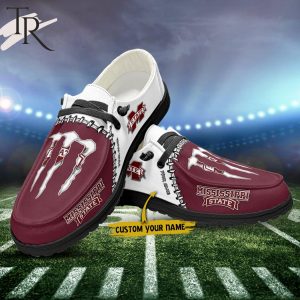 Custom Name NCAA Mississippi State Bulldogs Football Team And Monster Paws Hey Dude Shoes