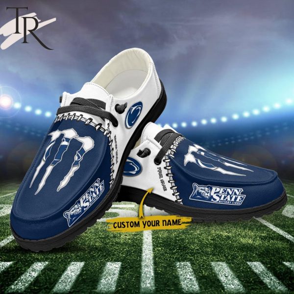 Custom Name NCAA Penn State Nittany Lions Football Team And Monster Paws Hey Dude Shoes