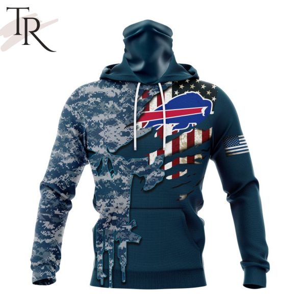 Personalized NFL Buffalo Bills Special Navy Camo Veteran Design Hoodie