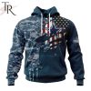 Personalized NFL New York Jets Special Navy Camo Veteran Design Hoodie