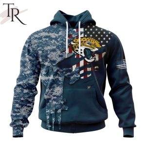 Personalized NFL Jacksonville Jaguars Special Navy Camo Veteran Design Hoodie