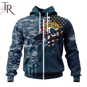 Personalized NFL Jacksonville Jaguars Special Navy Camo Veteran Design Hoodie