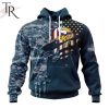 Personalized NFL Miami Dolphins Special Navy Camo Veteran Design Hoodie