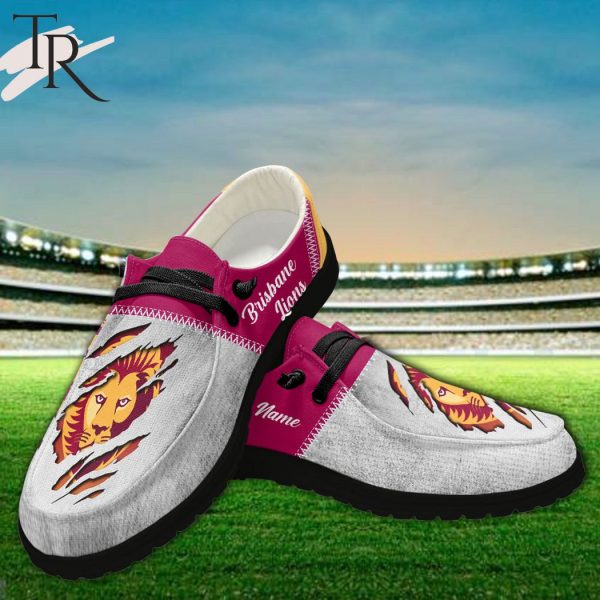 Personalized AFL Brisbane Lions Hey Dude Shoes For Fan – Limited Edition