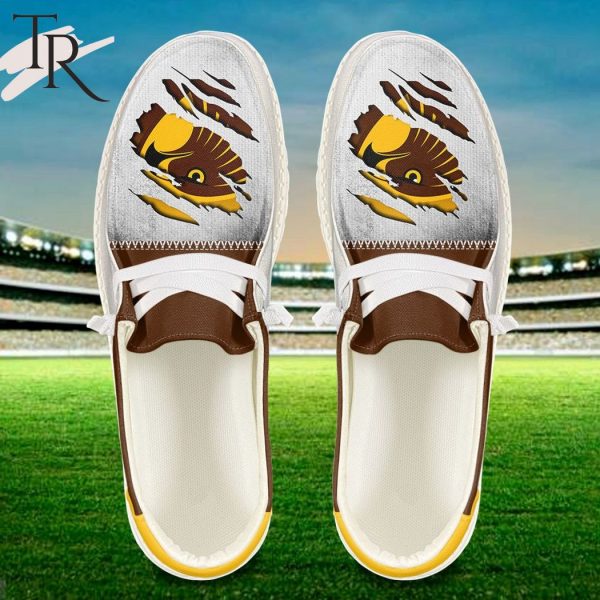 Personalized AFL Hawthorn Hawks Hey Dude Shoes For Fan – Limited Edition