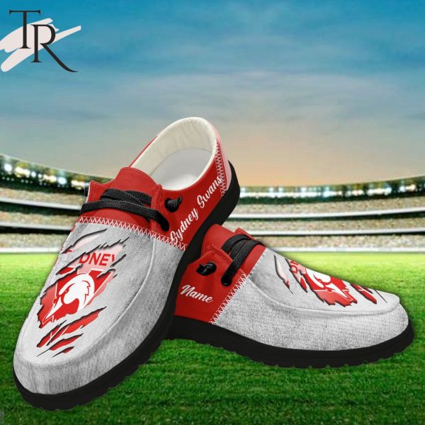 Personalized AFL Sydney Swans Hey Dude Shoes For Fan – Limited Edition