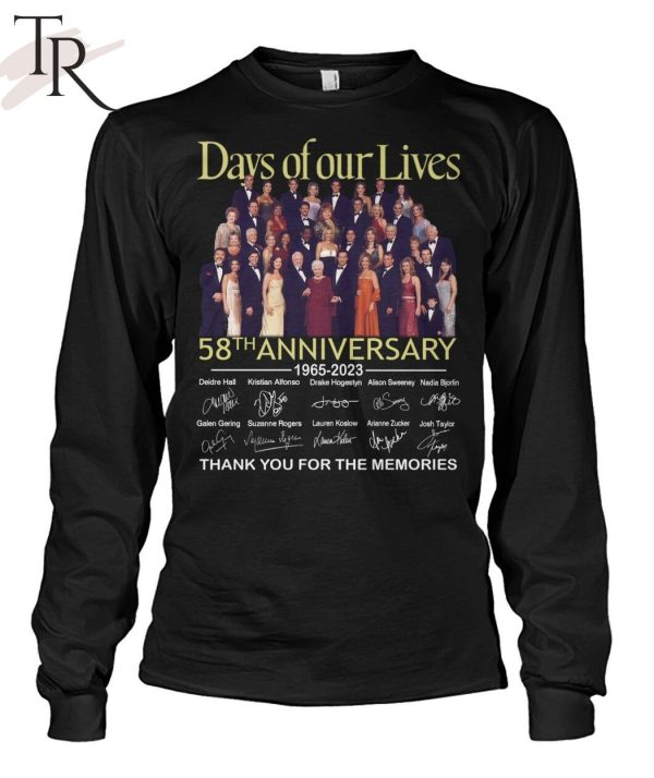 Days Of Our Lives 58th Anniversary 1965 – 2023 Thank You For The Memories T-Shirt