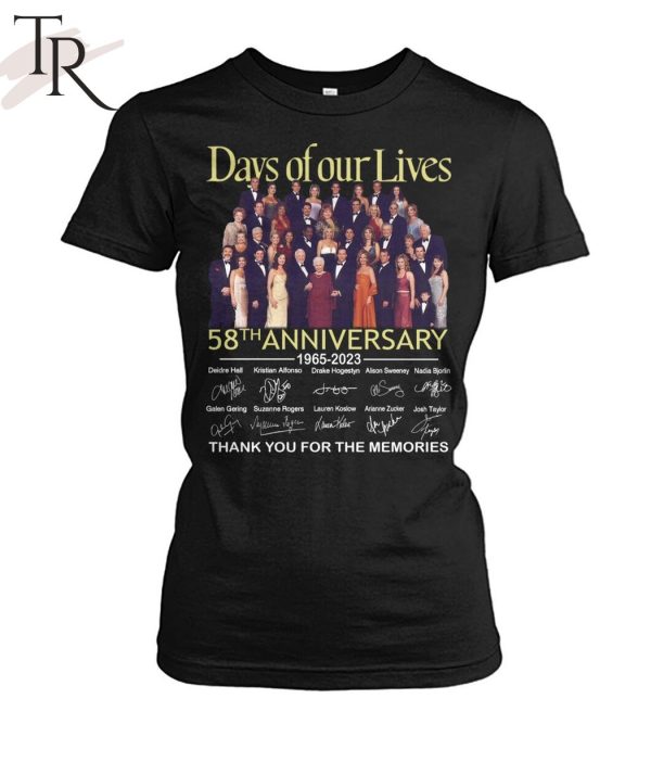 Days Of Our Lives 58th Anniversary 1965 – 2023 Thank You For The Memories T-Shirt