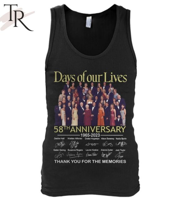 Days Of Our Lives 58th Anniversary 1965 – 2023 Thank You For The Memories T-Shirt