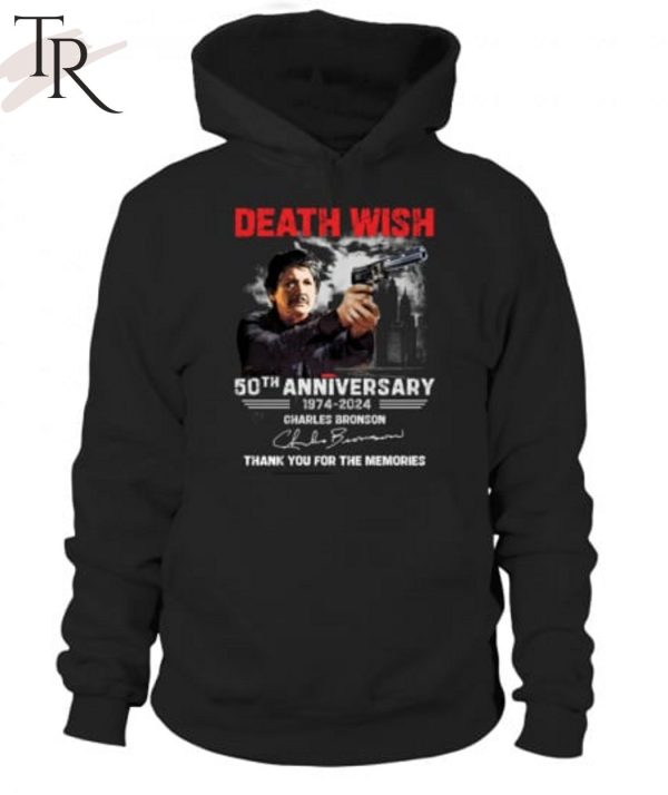 Death Wish 50th Anniversary 1974 – 2024 Charles Bronson Thank You For The Memories T-Shirt