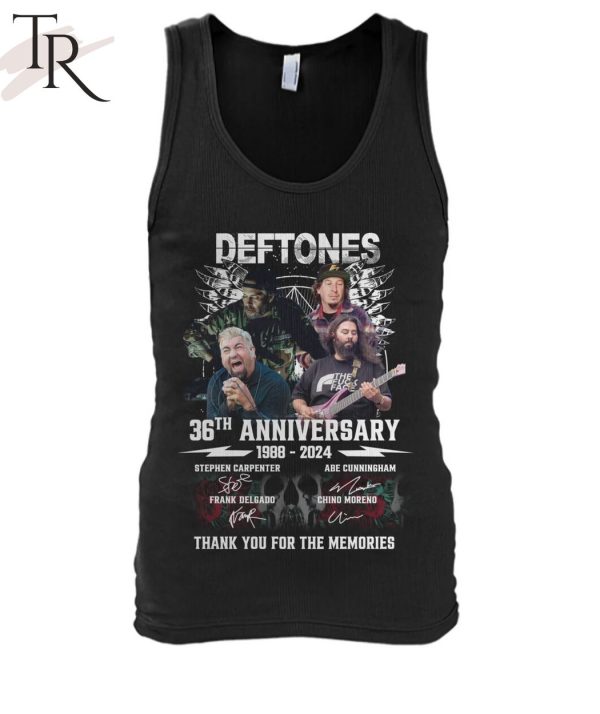 Deftones 36th Anniversary 1988 – 2024 Thank You For The Memories T-Shirt