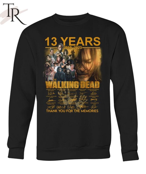 13 Years 2010 – 2023 The Walking Dead Signature Thank You For The Memories T-Shirt