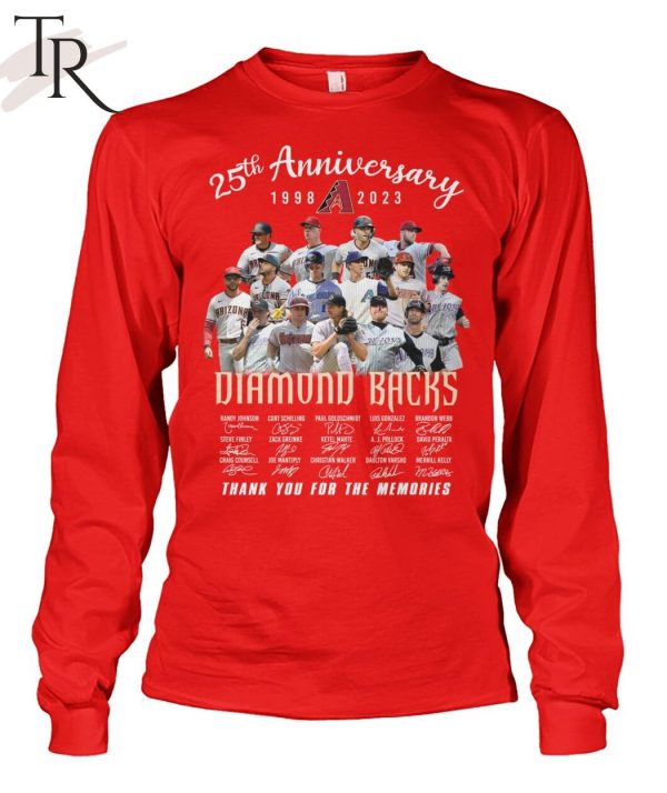 25th Anniversary 1998 – 2023 Diamond Backs Thank You For The Memories T-Shirt