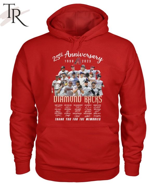 25th Anniversary 1998 – 2023 Diamond Backs Thank You For The Memories T-Shirt