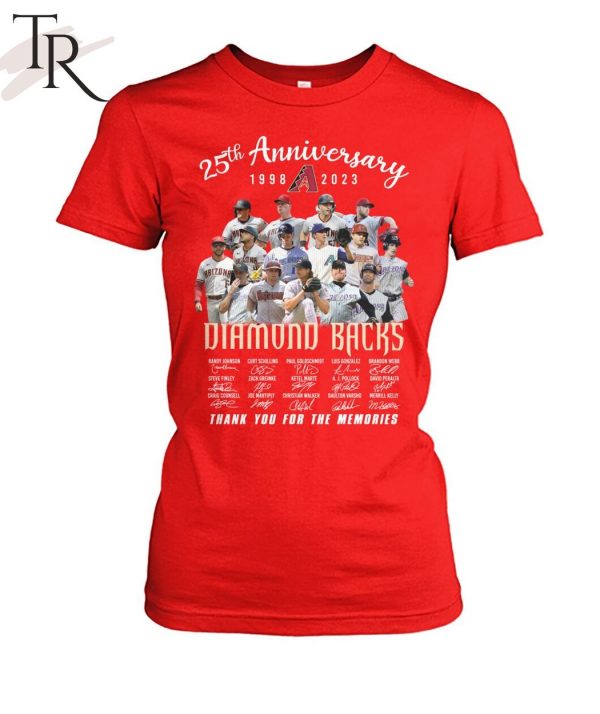 25th Anniversary 1998 – 2023 Diamond Backs Thank You For The Memories T-Shirt