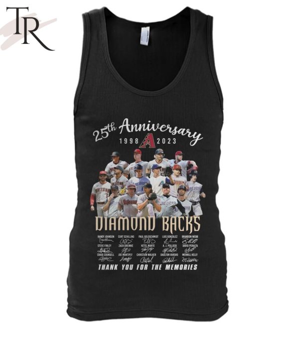 25th Anniversary 1998 – 2023 Diamond Backs Thank You For The Memories T-Shirt