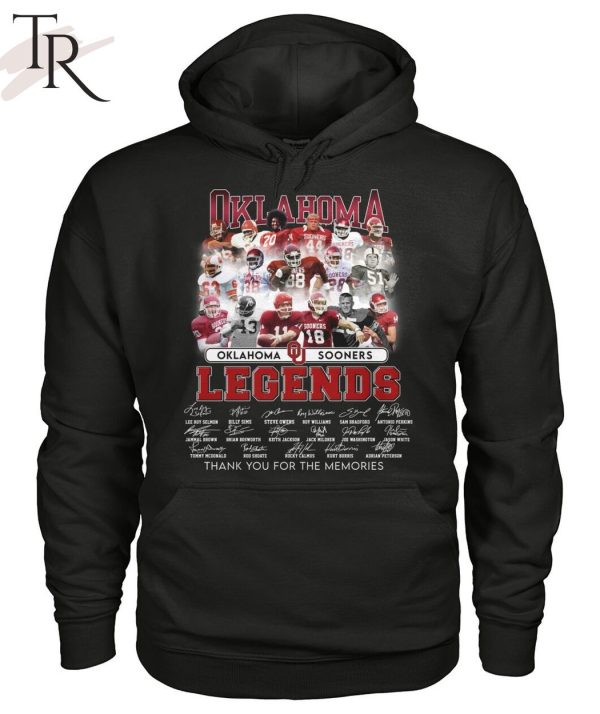 Oklahoma Sooners Legends Signature Thank You For The Memories T-Shirt