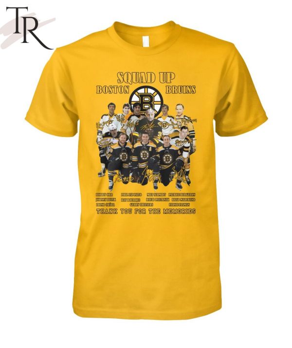 Squad Up Boston Bruins Thank You For The Memories T-Shirt