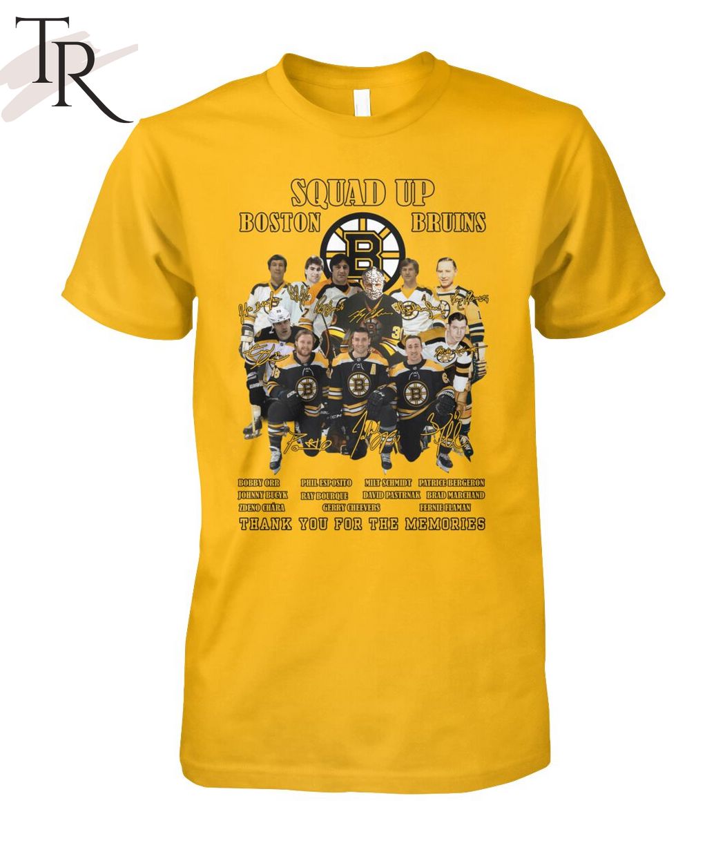 Boston Bruins Squad Up Thank You For The Memories T-Shirt - Peanutstee