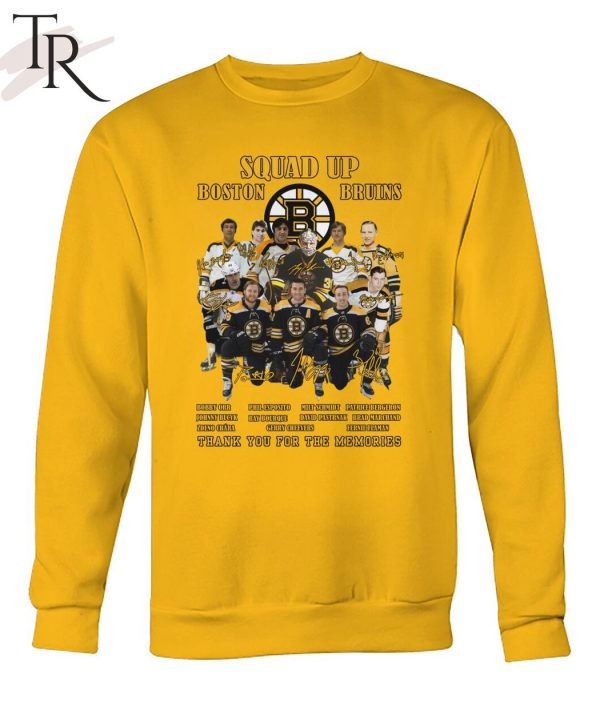 Squad Up Boston Bruins Thank You For The Memories T-Shirt