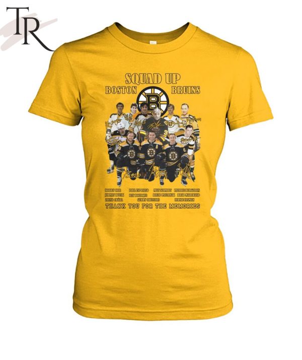 Squad Up Boston Bruins Thank You For The Memories T-Shirt