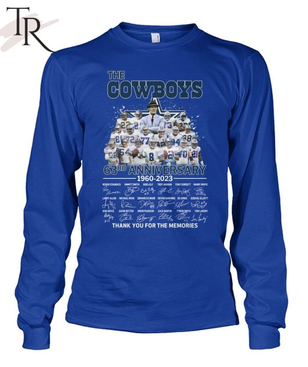 The Cowboys 63rd Anniversary 1960 – 2023 Thank You For The Memories T-Shirt