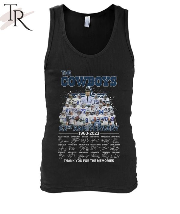 The Cowboys 63rd Anniversary 1960 – 2023 Thank You For The Memories T-Shirt